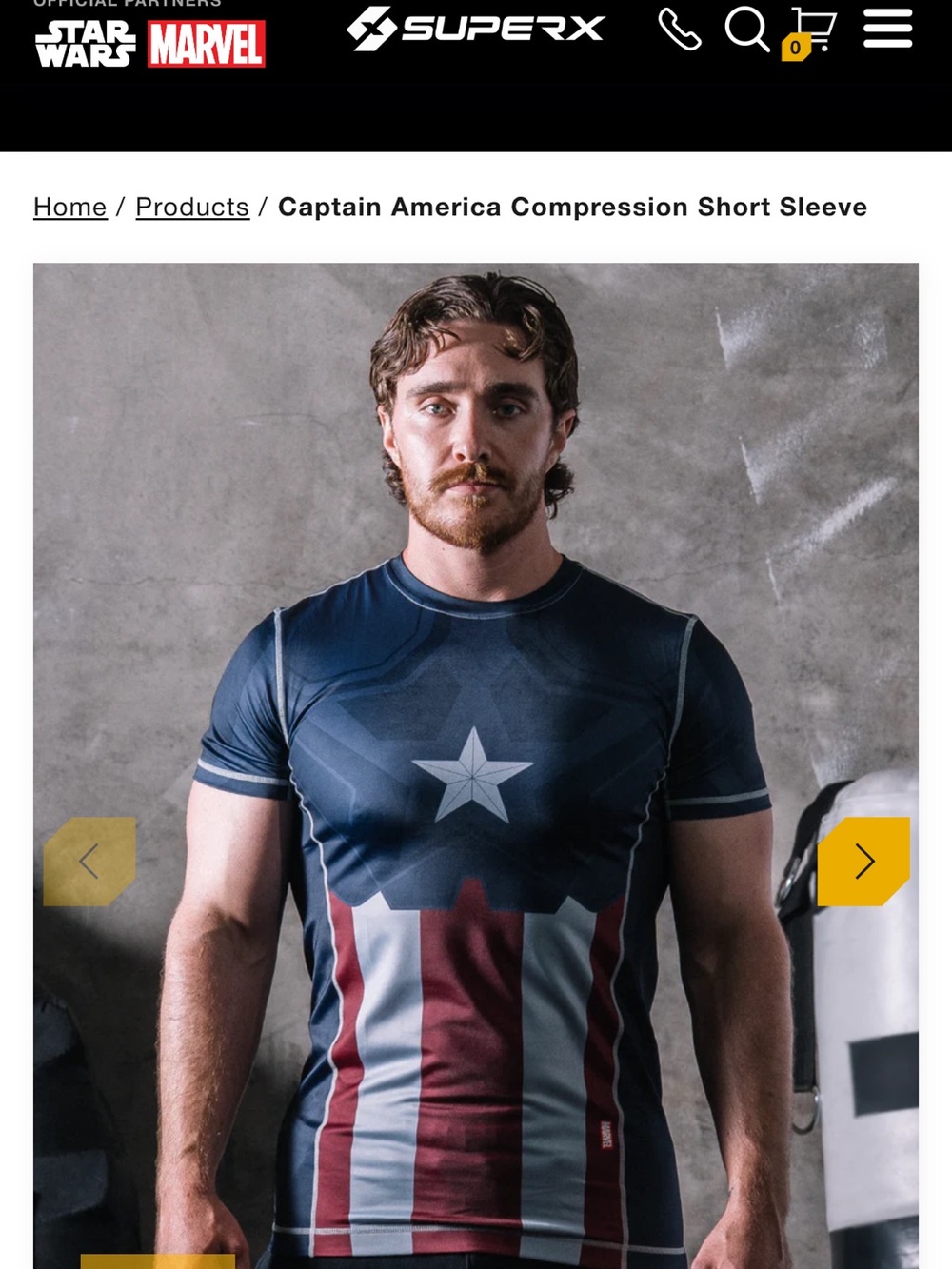 Marvel Navy Compression Training Tee